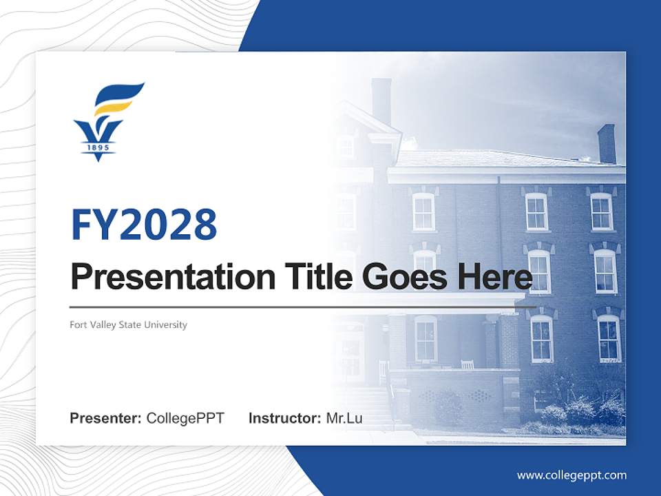 Fort Valley State University Academic Presentation/Research Findings Report PPT Template4:3 ratio PPT effect preview image5