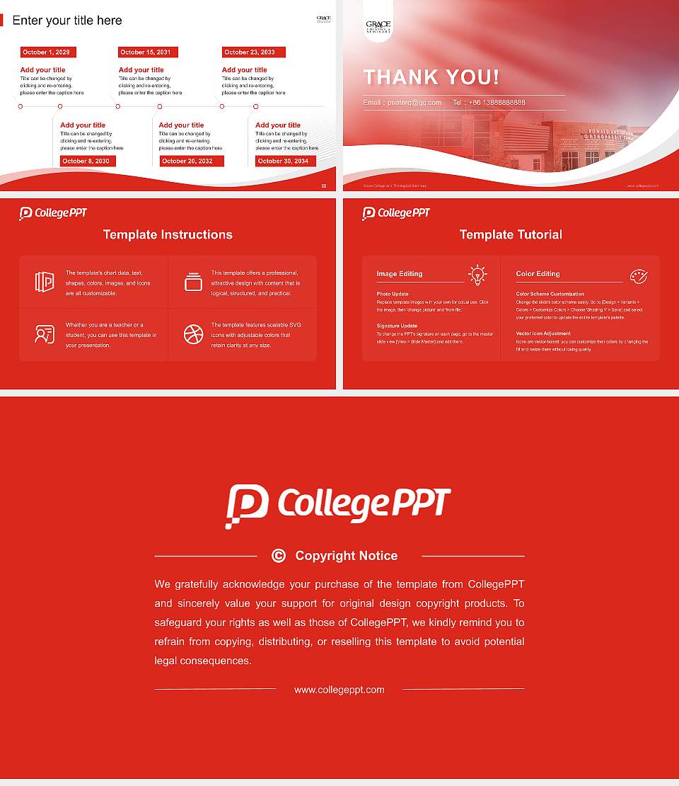 Grace College and Theological Seminary Lecture Sharing and Networking Event PPT Template16:9 ratio PPT effect preview image4