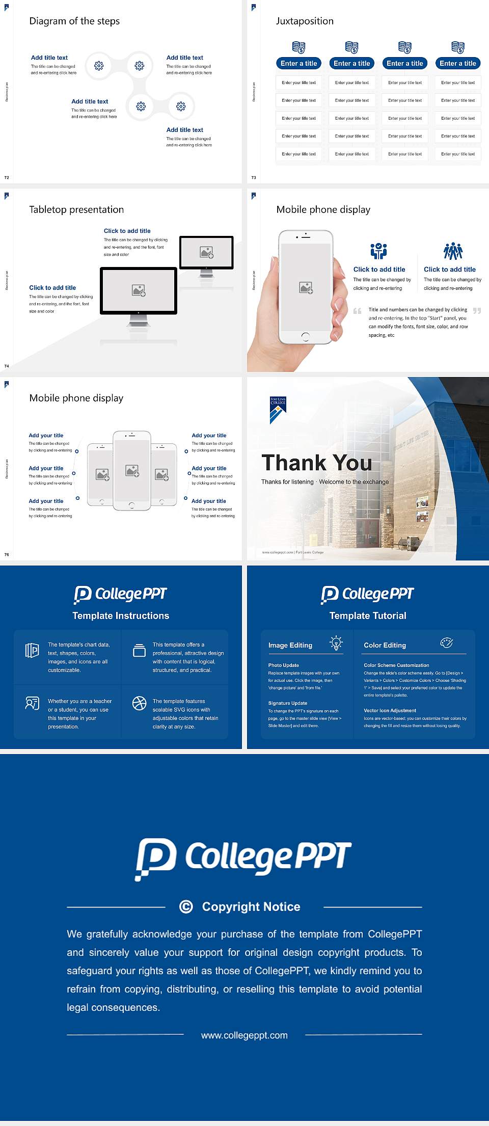 Fort Lewis College Competition/Entrepreneurship Contest PPT Template4:3 ratio PPT effect preview image9