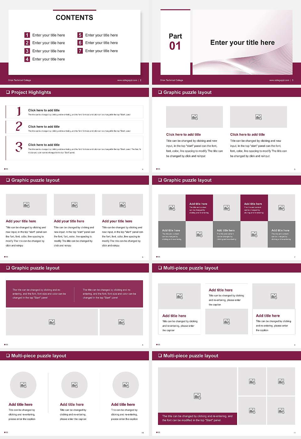 Orion Technical College General Purpose PPT Template16:9 ratio PPT effect preview image2