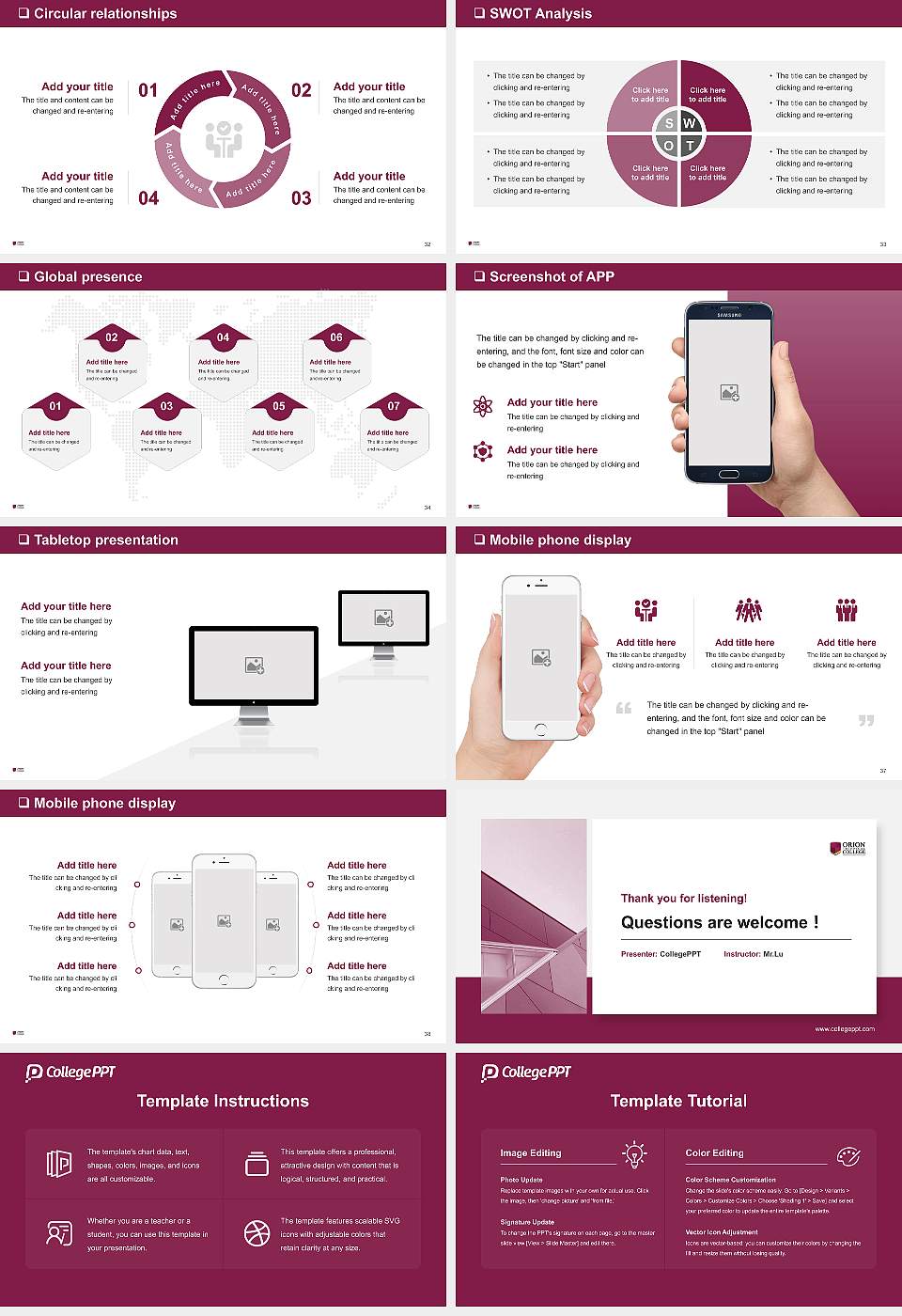 Orion Technical College General Purpose PPT Template16:9 ratio PPT effect preview image5