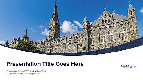 Georgetown University Course/Courseware Creation PPT Template