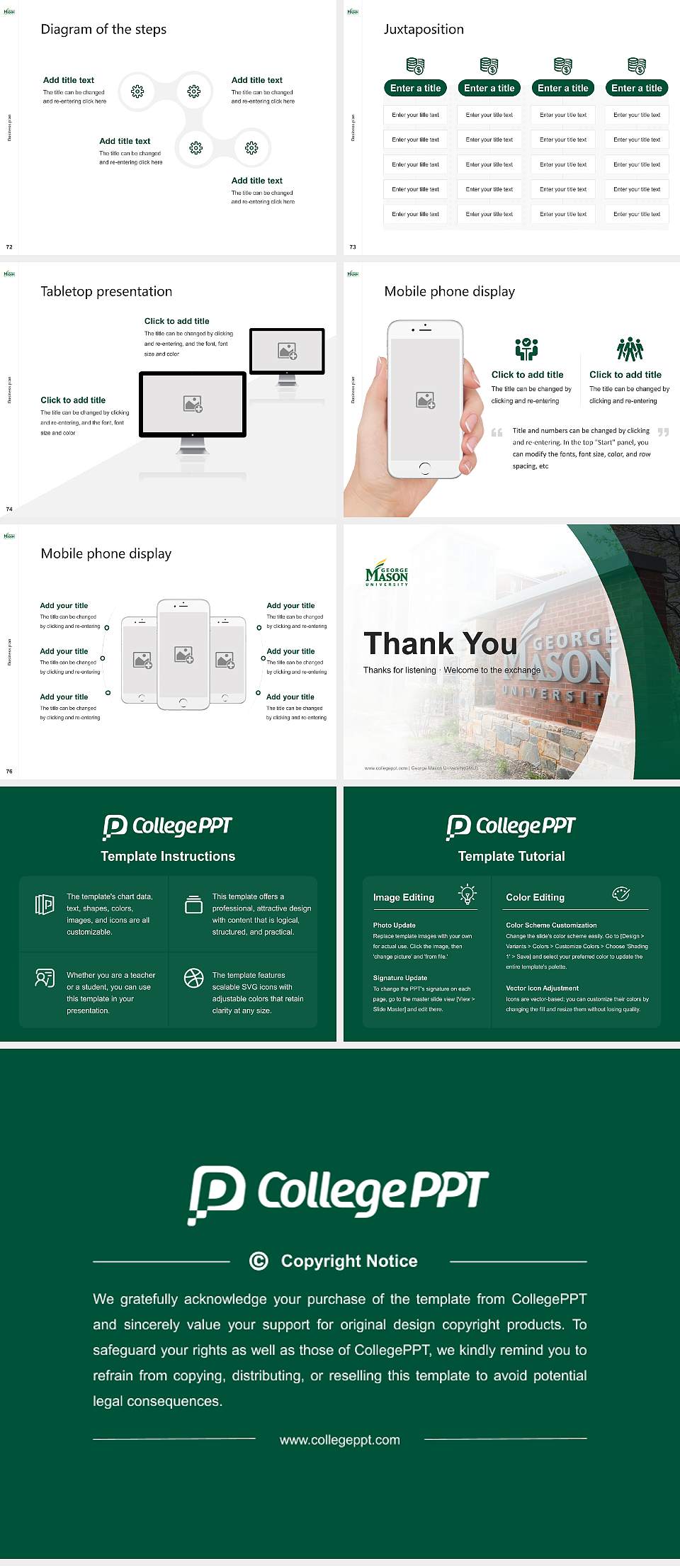 George Mason University(GMU) Competition/Entrepreneurship Contest PPT Template4:3 ratio PPT effect preview image9
