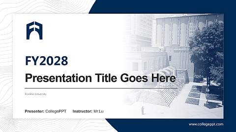 Franklin University Academic Presentation/Research Findings Report PPT Template