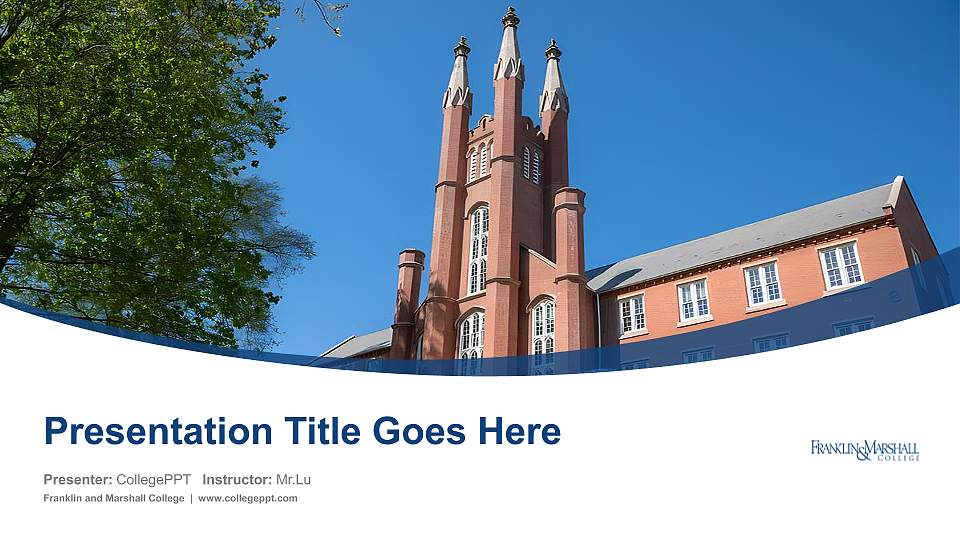 Franklin and Marshall College Course/Courseware Creation PPT Template16:9 ratio PPT effect preview image