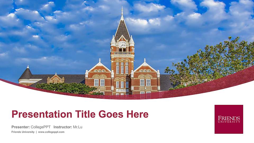Friends University Course/Courseware Creation PPT Template16:9 ratio PPT effect preview image