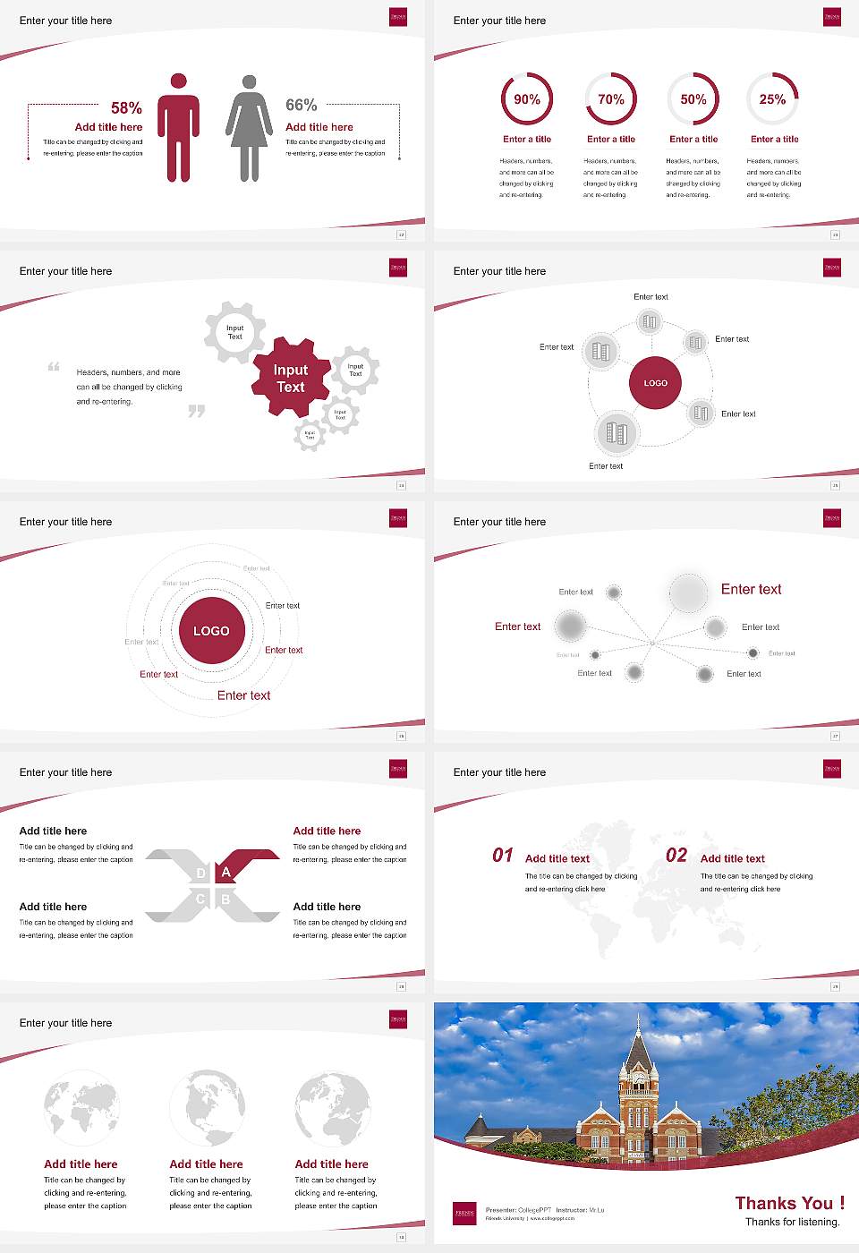 Friends University Course/Courseware Creation PPT Template16:9 ratio PPT effect preview image4
