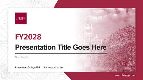 Friends University Academic Presentation/Research Findings Report PPT Template