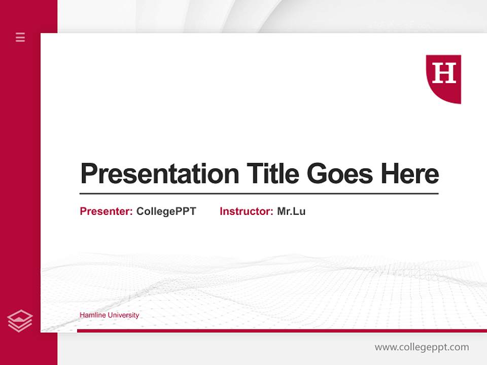 Hamline University Thesis Proposal/Graduation Defense PPT Template4:3 ratio PPT effect preview image5