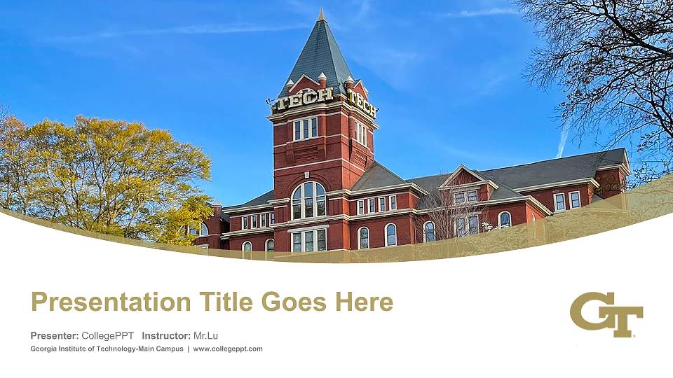 Georgia Institute of Technology-Main Campus Course/Courseware Creation PPT Template16:9 ratio PPT effect preview image
