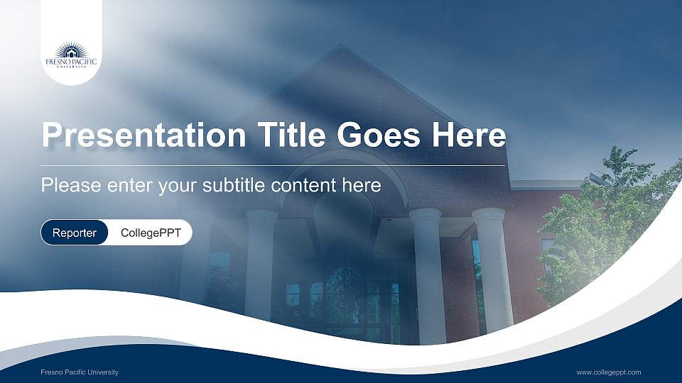 Fresno Pacific University Lecture Sharing and Networking Event PPT Template16:9 ratio PPT effect preview image