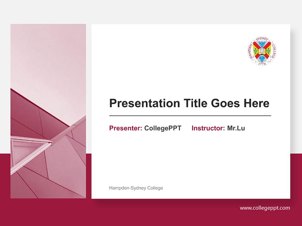 Hampden-Sydney College General Purpose PPT Template4:3 ratio PPT effect preview image6