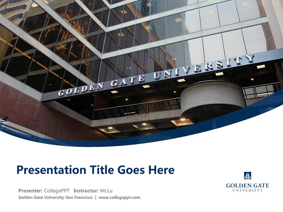 Golden Gate University-San Francisco Course/Courseware Creation PPT Template4:3 ratio PPT effect preview image5