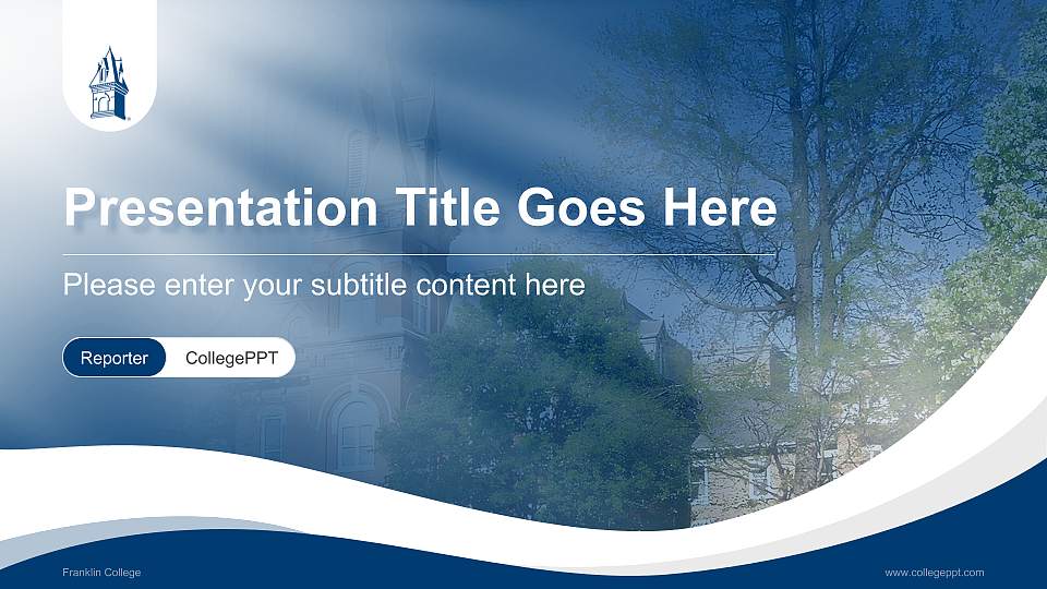 Franklin College Lecture Sharing and Networking Event PPT Template16:9 ratio PPT effect preview image