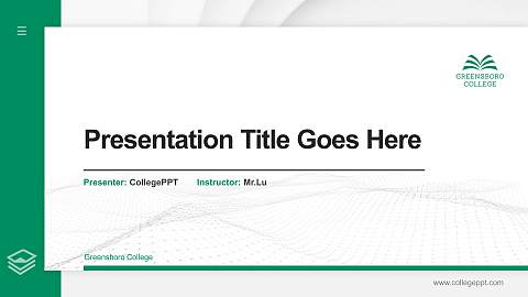 Greensboro College Thesis Proposal/Graduation Defense PPT Template