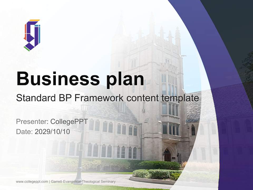 Garrett-Evangelical Theological Seminary Competition/Entrepreneurship Contest PPT Template4:3 ratio PPT effect preview image9