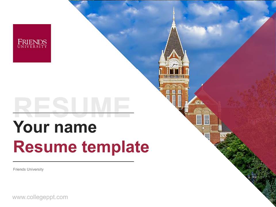 Friends University Resume PPT Template4:3 ratio PPT effect preview image5