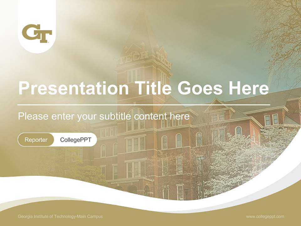 Georgia Institute of Technology-Main Campus Lecture Sharing and Networking Event PPT Template4:3 ratio PPT effect preview image4