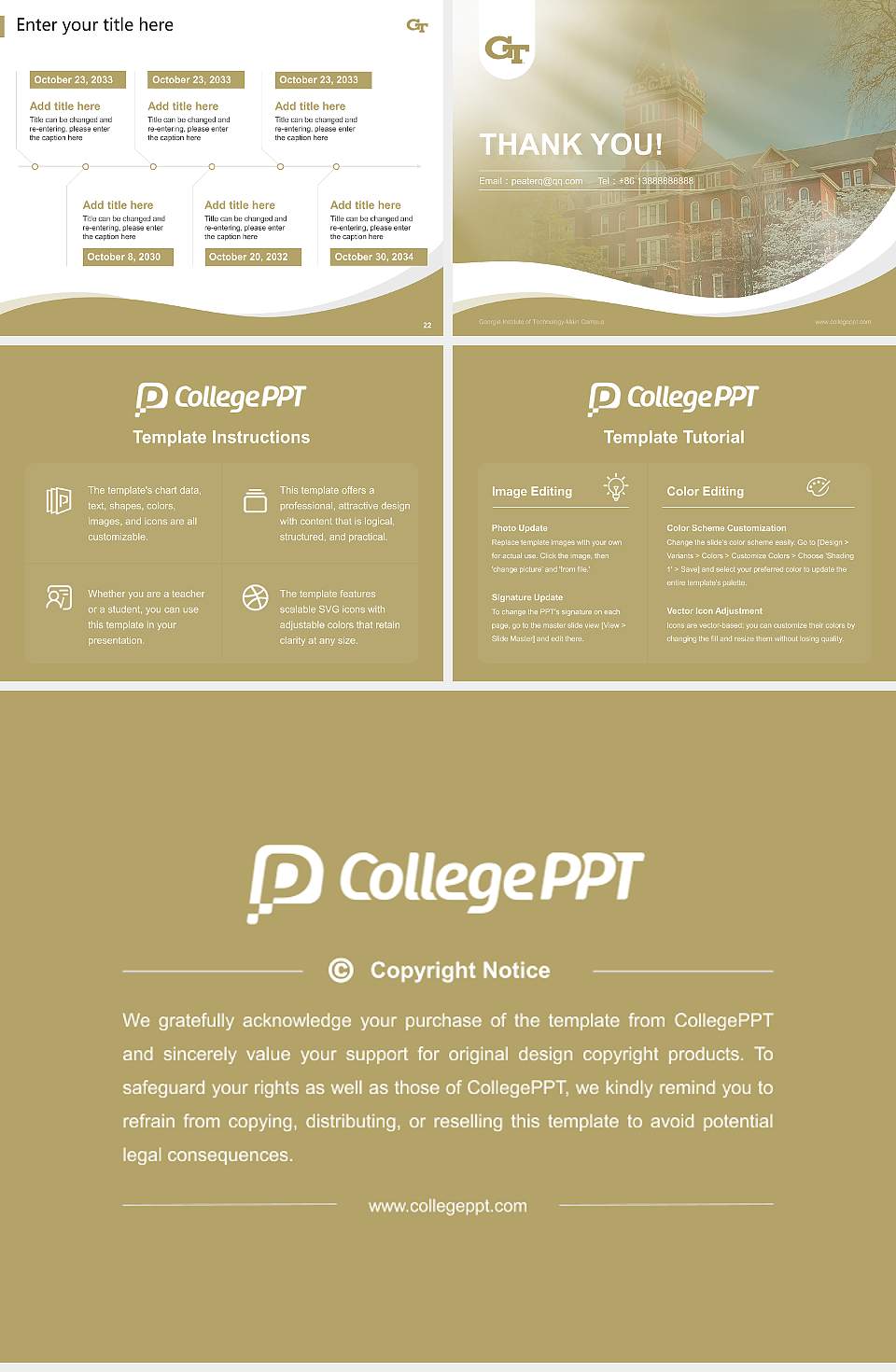 Georgia Institute of Technology-Main Campus Lecture Sharing and Networking Event PPT Template4:3 ratio PPT effect preview image4