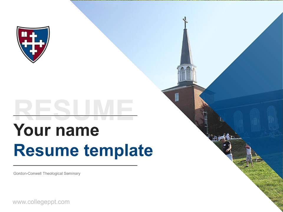 Gordon-Conwell Theological Seminary Resume PPT Template4:3 ratio PPT effect preview image5