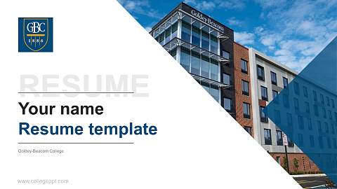 Goldey-Beacom College Resume PPT Template