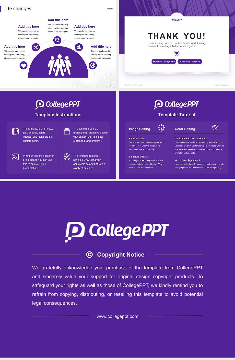 Grand Canyon University National Scholarship Defense PPT Template4:3 ratio PPT effect preview image4