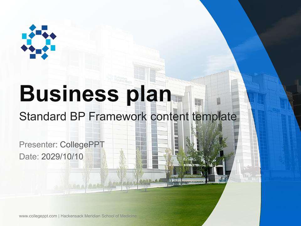 Hackensack Meridian School of Medicine Competition/Entrepreneurship Contest PPT Template4:3 ratio PPT effect preview image9