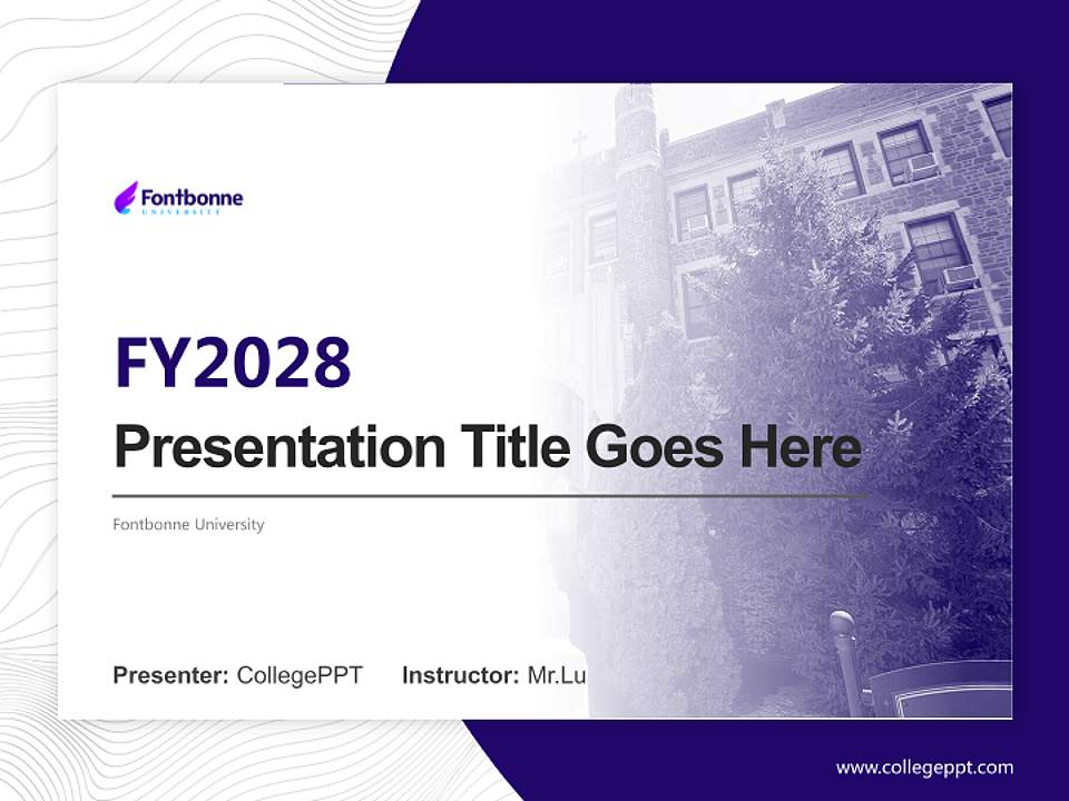 Fontbonne University Academic Presentation/Research Findings Report PPT Template4:3 ratio PPT effect preview image5