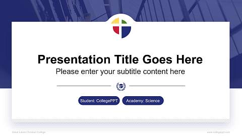 Great Lakes Christian College National Scholarship Defense PPT Template