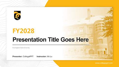 Framingham State University Academic Presentation/Research Findings Report PPT Template
