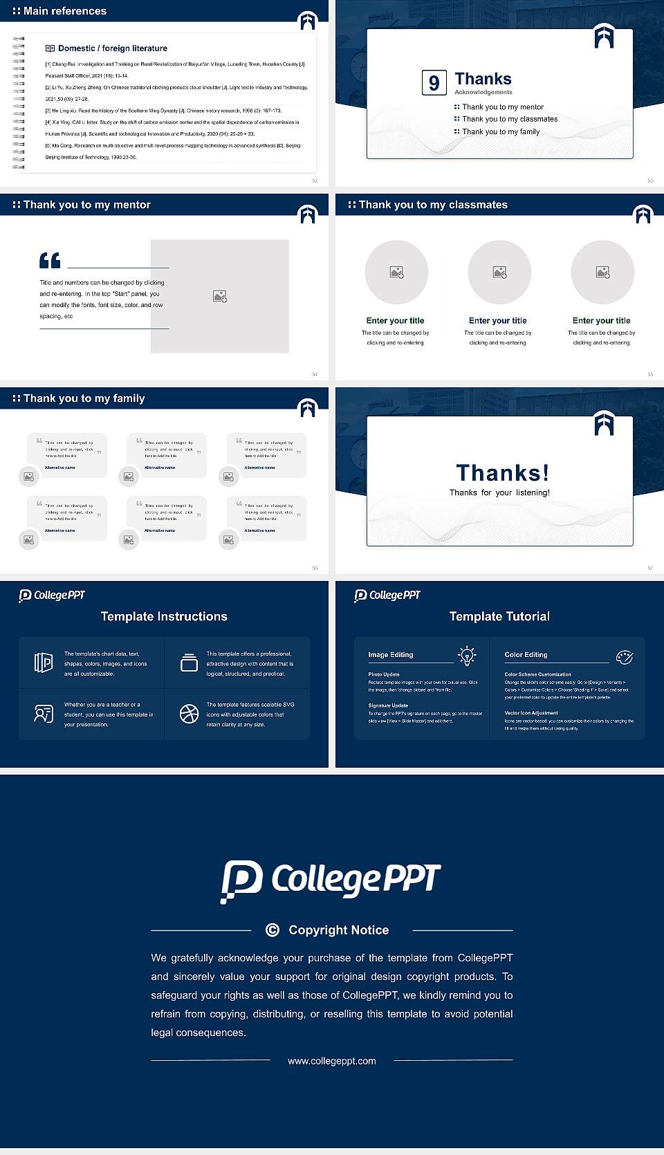 Franklin University Graduation Thesis Defense PPT Template16:9 ratio PPT effect preview image7