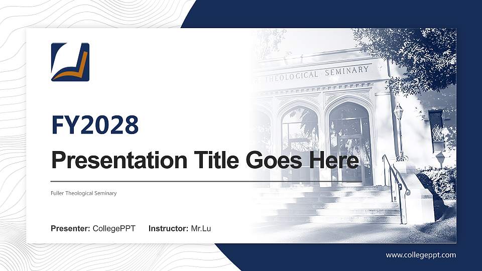 Fuller Theological Seminary Academic Presentation/Research Findings Report PPT Template16:9 ratio PPT effect preview image