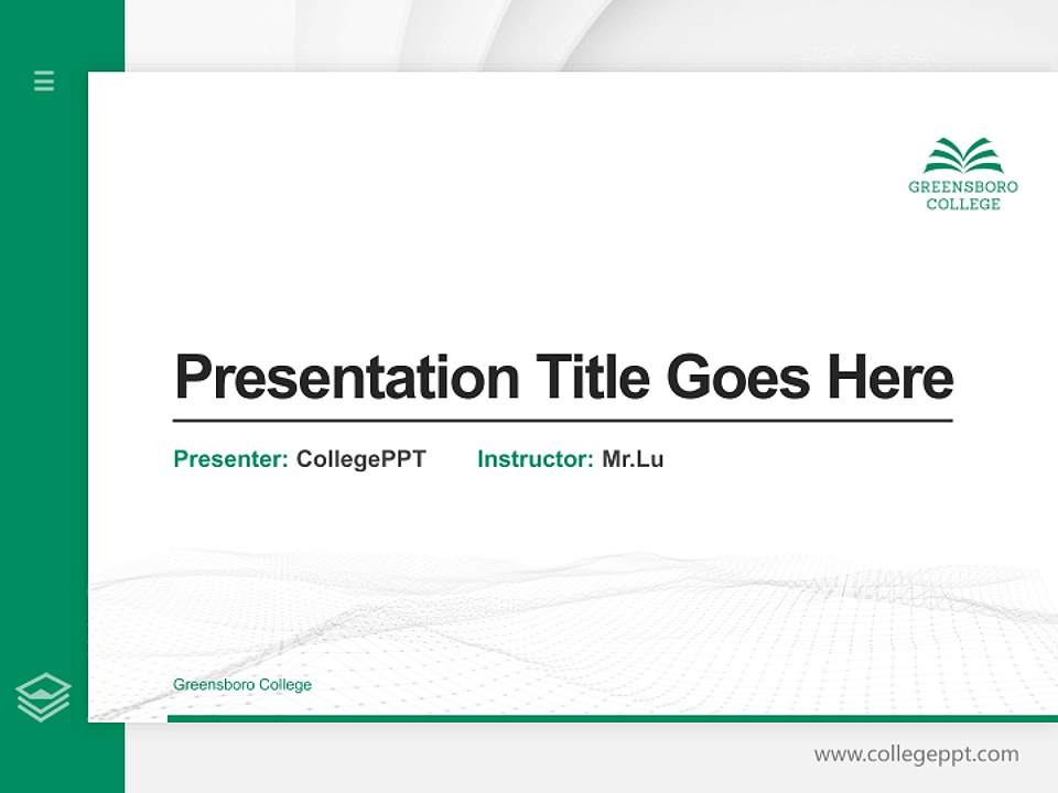 Greensboro College Thesis Proposal/Graduation Defense PPT Template4:3 ratio PPT effect preview image5