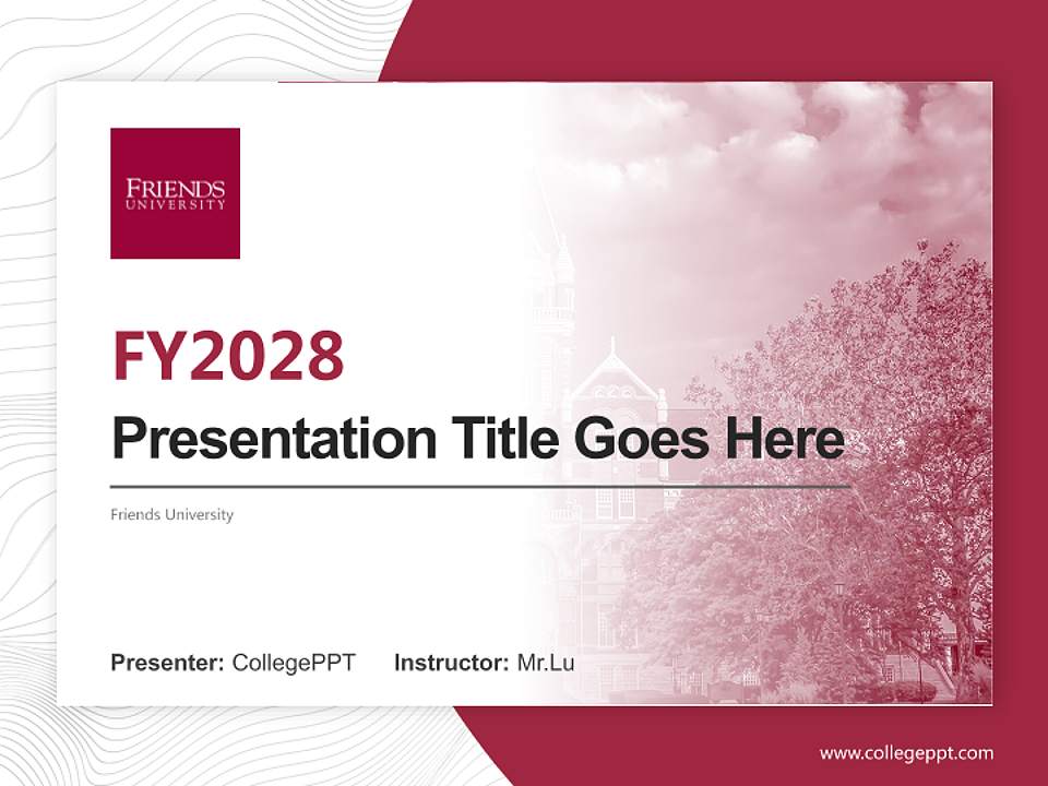 Friends University Academic Presentation/Research Findings Report PPT Template4:3 ratio PPT effect preview image5