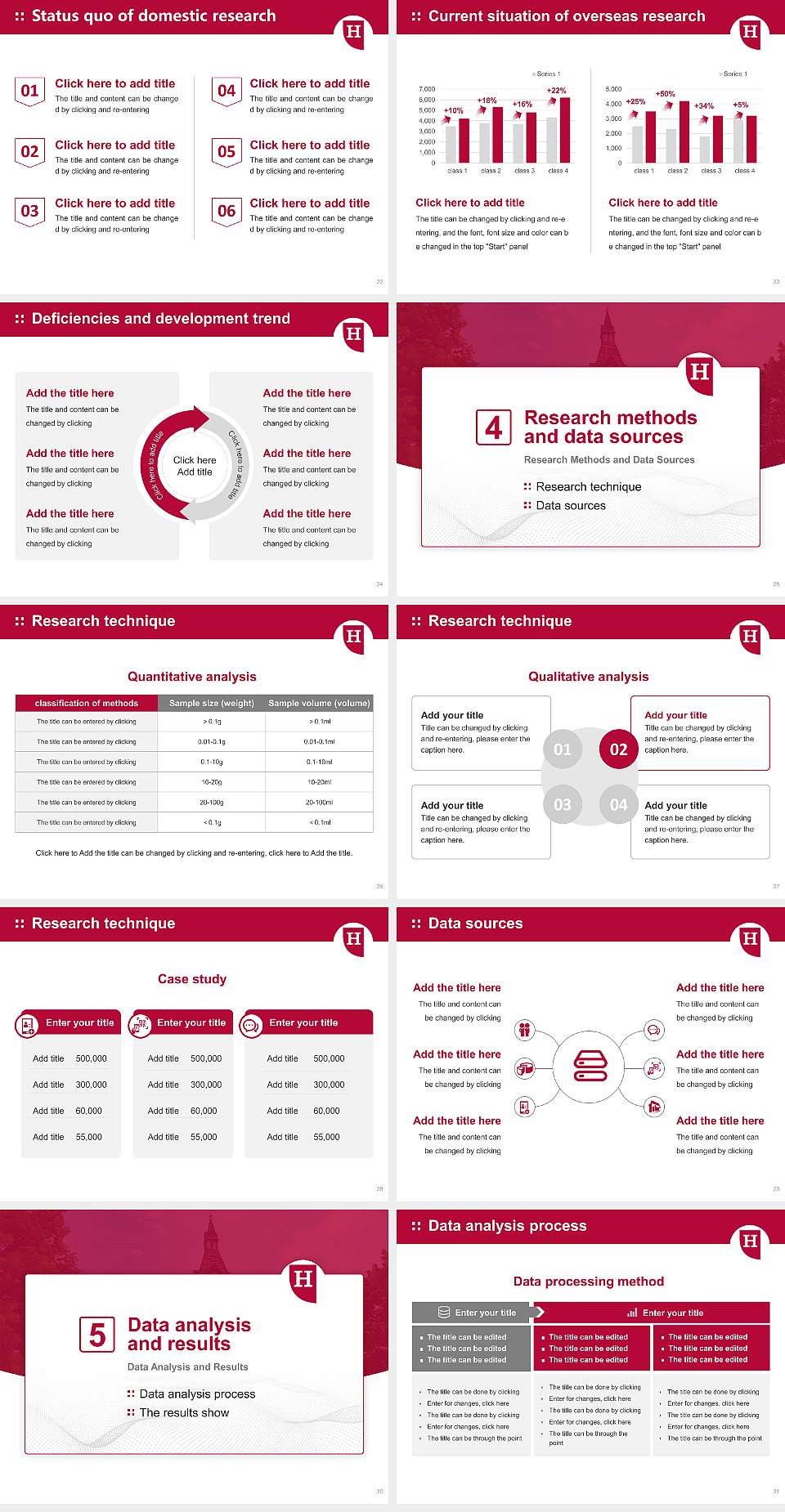 Hamline University Graduation Thesis Defense PPT Template4:3 ratio PPT effect preview image4
