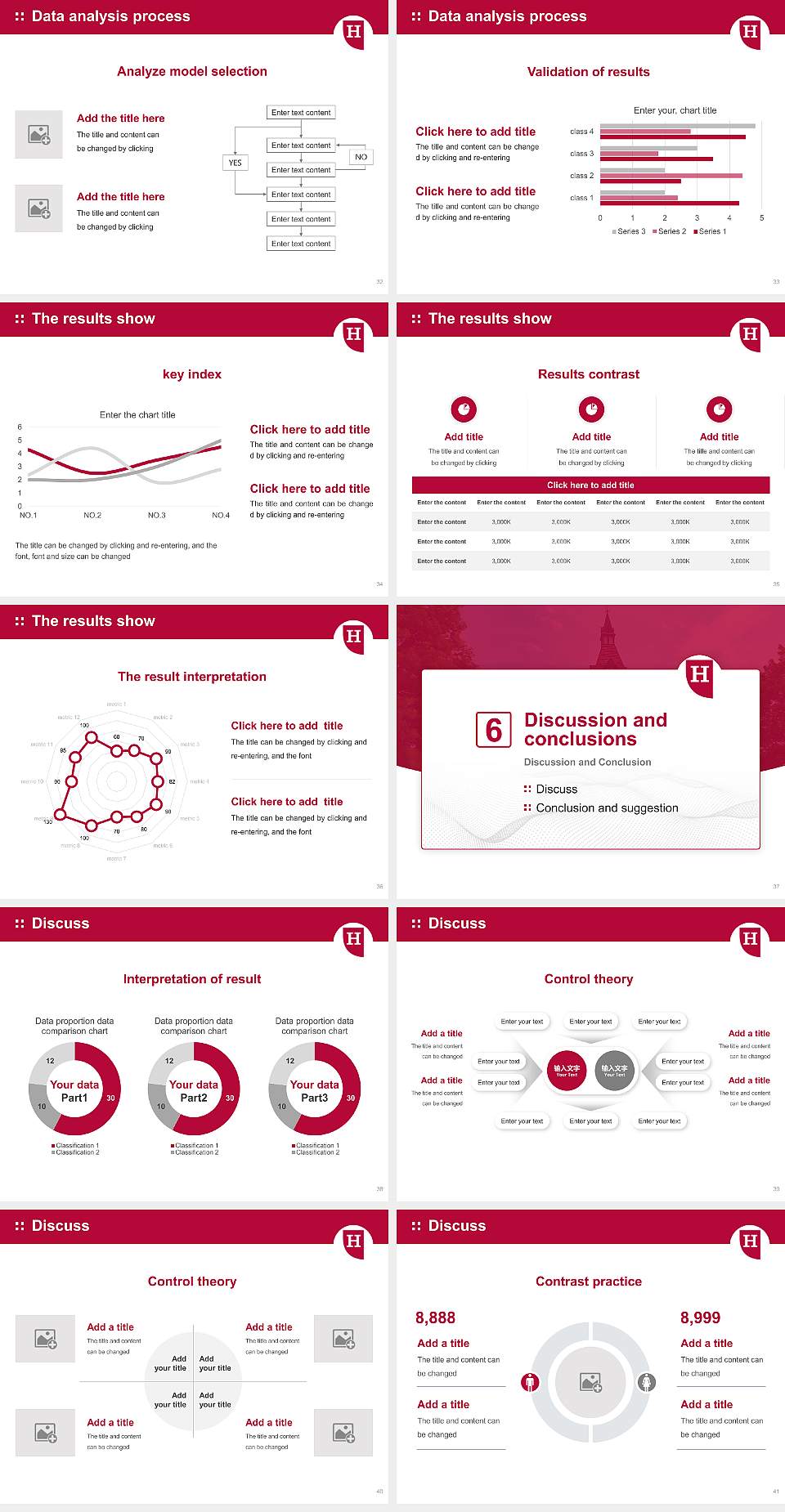 Hamline University Graduation Thesis Defense PPT Template4:3 ratio PPT effect preview image5