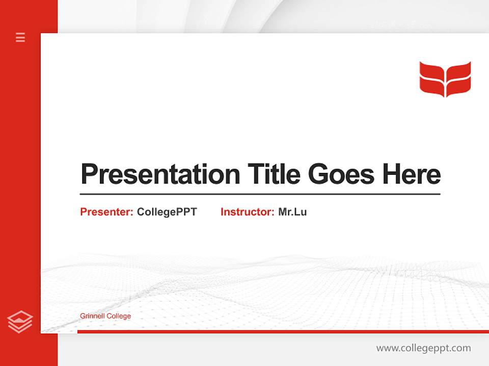 Grinnell College Thesis Proposal/Graduation Defense PPT Template4:3 ratio PPT effect preview image5
