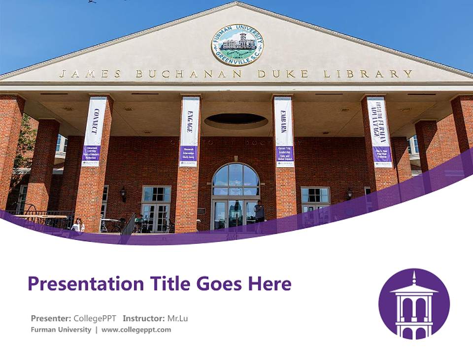 Furman University Course/Courseware Creation PPT Template4:3 ratio PPT effect preview image5