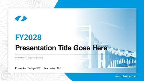 Franklin W Olin College of Engineering Academic Presentation/Research Findings Report PPT Template