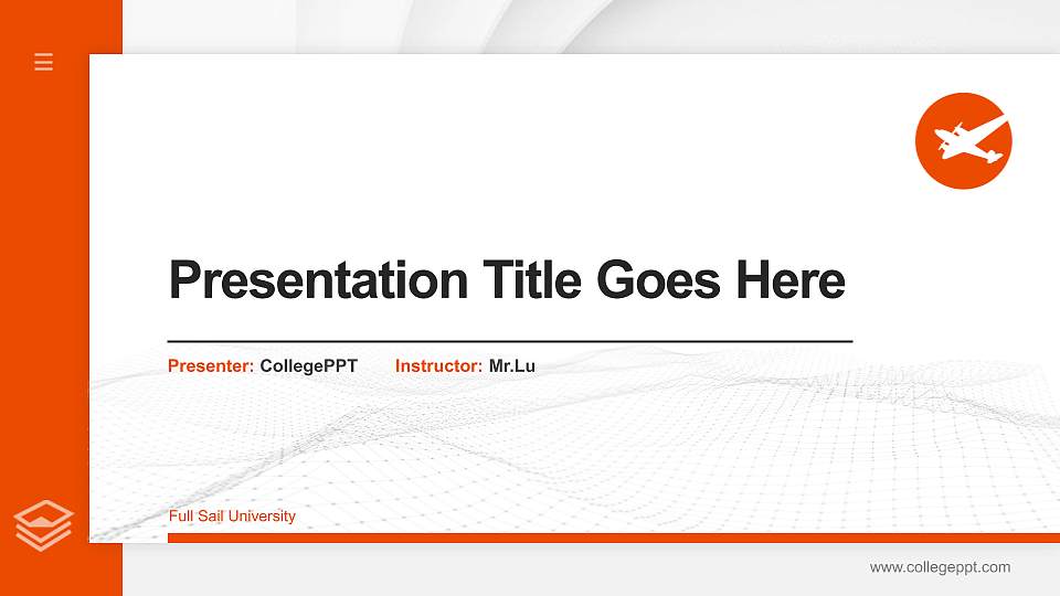 Full Sail University Thesis Proposal/Graduation Defense PPT Template16:9 ratio PPT effect preview image
