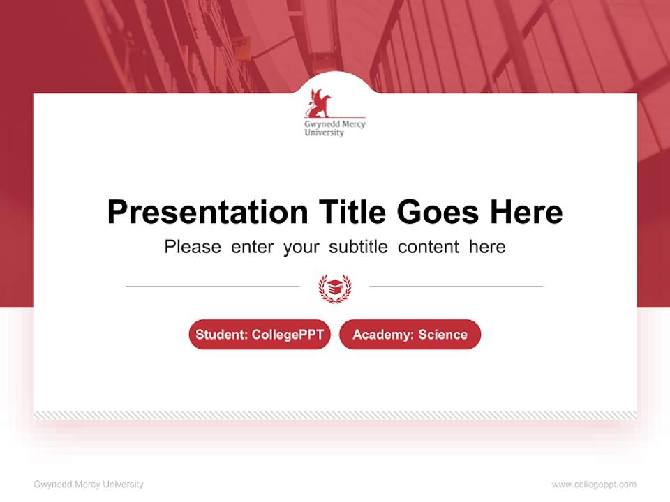 Gwynedd Mercy University National Scholarship Defense PPT Template4:3 ratio PPT effect preview image4