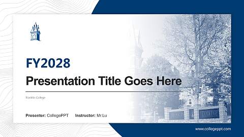 Franklin College Academic Presentation/Research Findings Report PPT Template