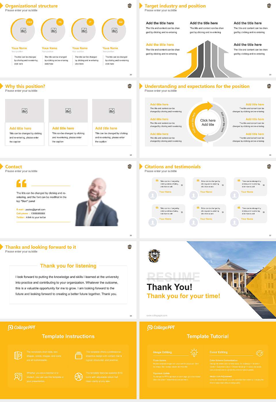 Fort Hays State University Resume PPT Template16:9 ratio PPT effect preview image4