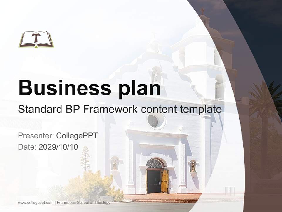 Franciscan School of Theology Competition/Entrepreneurship Contest PPT Template4:3 ratio PPT effect preview image9