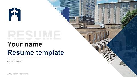 Franklin University Resume PPT Template