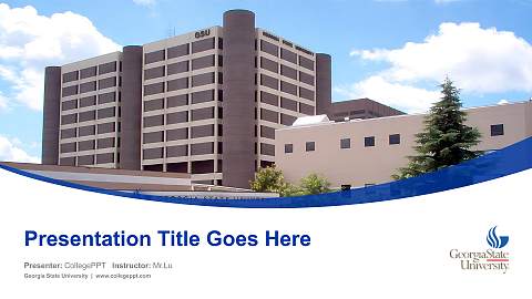 Georgia State University Course/Courseware Creation PPT Template