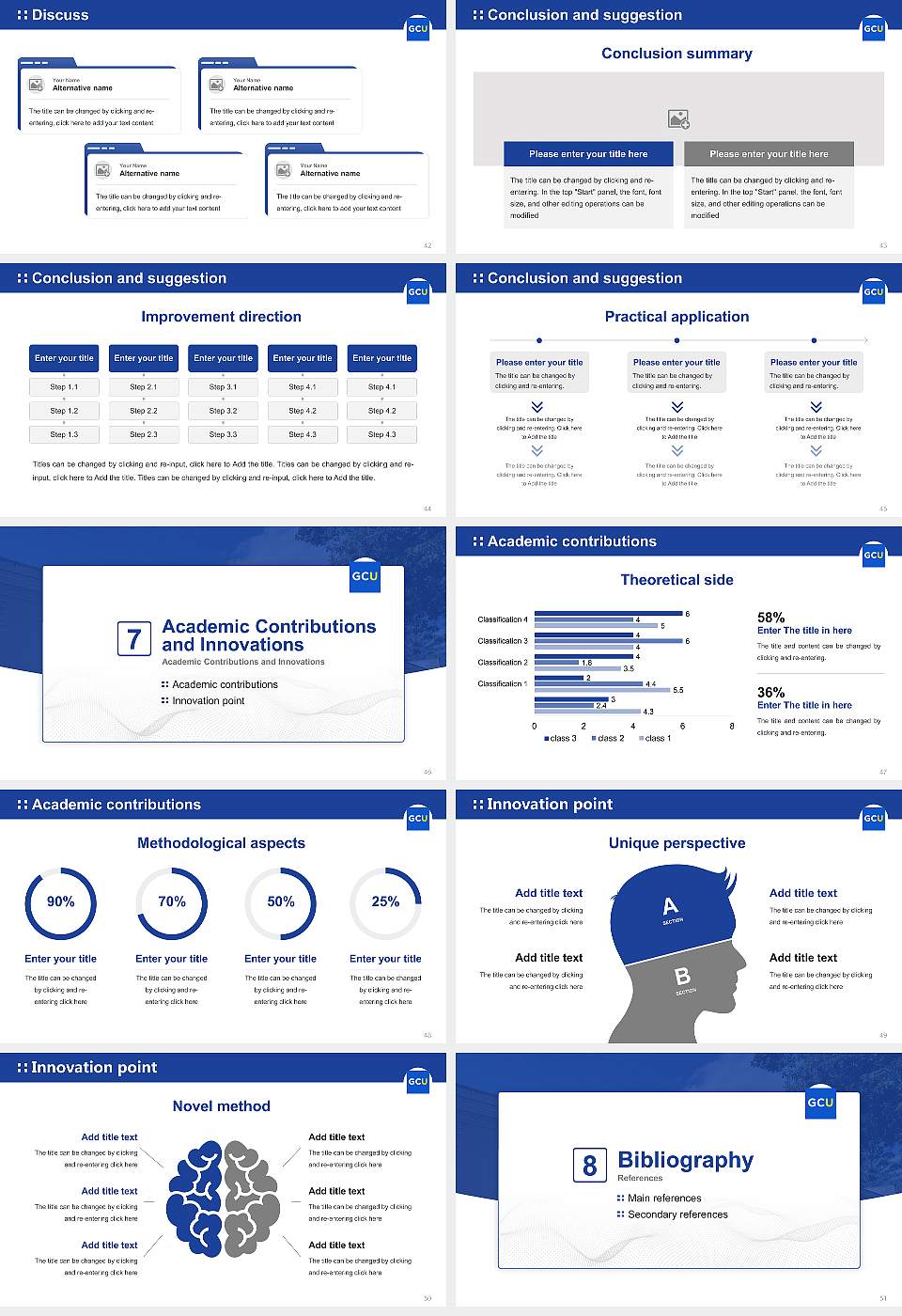 Georgian Court University Graduation Thesis Defense PPT Template16:9 ratio PPT effect preview image6