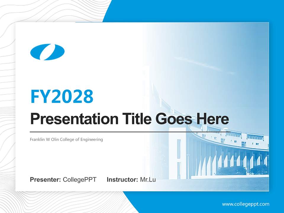 Franklin W Olin College of Engineering Academic Presentation/Research Findings Report PPT Template4:3 ratio PPT effect preview image5