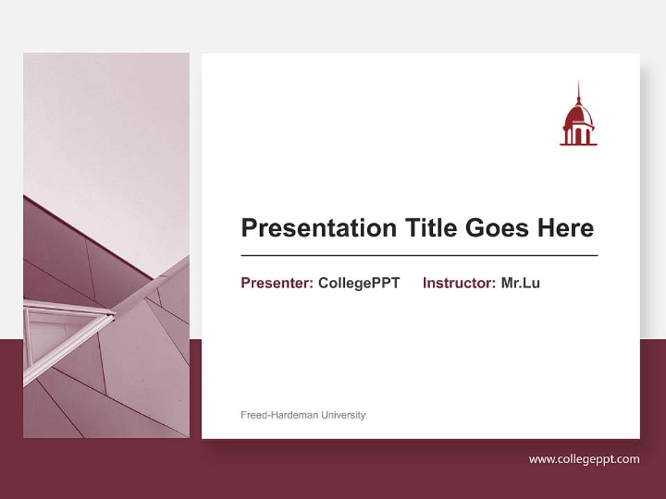 Freed-Hardeman University General Purpose PPT Template4:3 ratio PPT effect preview image6