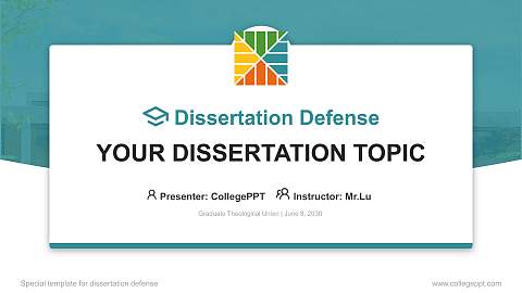 Graduate Theological Union Graduation Thesis Defense PPT Template